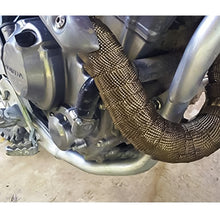 Load image into Gallery viewer, 15m Titanium Gold Exhaust Wrap Auto Motor Exhaust Heat Shield Wrap Heat Resistant Wrap, 15m Titanium Gold