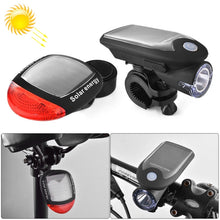 Load image into Gallery viewer, 2 PCS 3W 240LM USB Solar Energy Motorcycle / Bicycle Light Set, Front Light+Back Light, Front Light+Back Light Black, Front Light+Back Light White