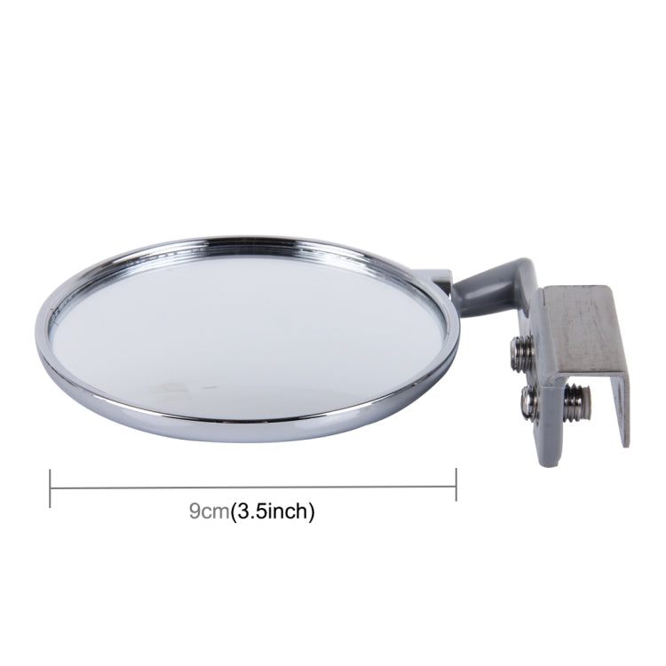 Vehicle Front Blind Area Wide-angle Adjustable Right Side Observation Mirror, Silver Right Side