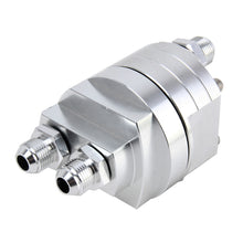 Load image into Gallery viewer, Car Universal Aluminum AN8 Split Cake Oil Handle Oil Filter Sandwich Adapter For Oil Cooler Plate Kit Oil Filter Cooler Sandwich Plate Adapter Cooler Adapter, AN8 Split Oil Handle Oil Filter