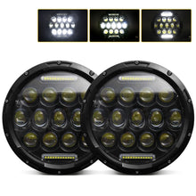 Load image into Gallery viewer, 2 PCS 7 inch DC10-48V 36W 6000K Harley Motorcycle Headlight with 12 SMD-5630-LED Lamps and 12 Crystal Lamp Beads, DC10-48V 36W 6000K