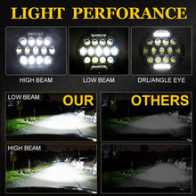 Load image into Gallery viewer, 2 PCS 7 inch DC10-48V 36W 6000K Harley Motorcycle Headlight with 12 SMD-5630-LED Lamps and 12 Crystal Lamp Beads, DC10-48V 36W 6000K