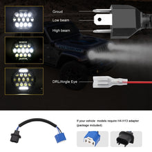 Load image into Gallery viewer, 2 PCS 7 inch DC10-48V 36W 6000K Harley Motorcycle Headlight with 12 SMD-5630-LED Lamps and 12 Crystal Lamp Beads, DC10-48V 36W 6000K
