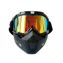Load image into Gallery viewer, Motorcycle Helmet Riding Mask Goggles Set Outdoor Wind and Sand Resistant Off-road Harley Goggles Removable Masks