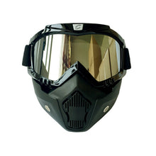 Load image into Gallery viewer, Motorcycle Helmet Riding Mask Goggles Set Outdoor Wind and Sand Resistant Off-road Harley Goggles Removable Masks