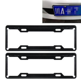 2 PCS Carbon Lead License Plate Frame Simple and Beautiful Car License Plate Frame Holder Universal License Plate Holder, Carbon Lead License Plate Frame