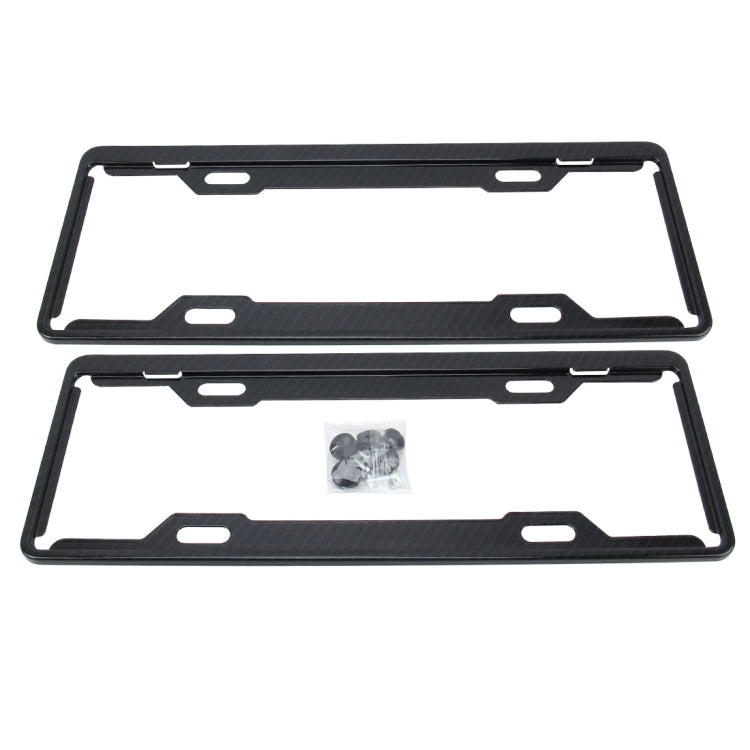 2 PCS Carbon Lead License Plate Frame Simple and Beautiful Car License Plate Frame Holder Universal License Plate Holder, Carbon Lead License Plate Frame