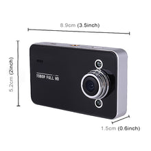 Load image into Gallery viewer, K6000 2.3 inch 90 Degrees Wide Angle Full HD 720P Video Car DVR, Support TF Card (32GB Max) / Motion Detection, with 2 Night Vision Fill Lights, K6000
