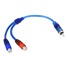 Load image into Gallery viewer, Car AV Audio Video 2 Female to 1 Male Aluminum Extension Cable Wiring Harness, Cable Length: 26cm, 2 Female to1 Male