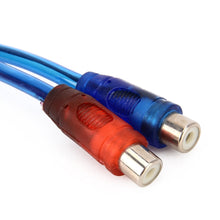 Load image into Gallery viewer, Car AV Audio Video 2 Female to 1 Male Aluminum Extension Cable Wiring Harness, Cable Length: 26cm, 2 Female to1 Male