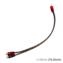 Load image into Gallery viewer, Car AV Audio Video 2 Female to 1 Male Copper Extension Cable Wiring Harness, Cable Length: 26cm, 2 Female to 1 Male (Copper)