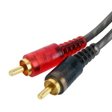 Load image into Gallery viewer, Car AV Audio Video 1 Female to 2 Male Copper Extension Cable Wiring Harness, Cable Length: 26cm, 1 Female to 2 Male (Copper)