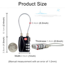 Load image into Gallery viewer, JASIT TSA719 Zinc Alloy 3-Digit Password TSA Lock Travel Luggage Padlock