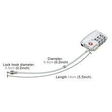 Load image into Gallery viewer, JASIT TSA719 Zinc Alloy 3-Digit Password TSA Lock Travel Luggage Padlock
