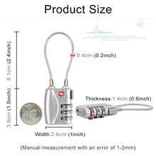 Load image into Gallery viewer, JASIT TSA719 Zinc Alloy 3-Digit Password TSA Lock Travel Luggage Padlock