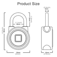 Load image into Gallery viewer, Waterproof Intelligent Bluetooth Fingerprint Padlock Remote Unlocking for iOS / Android, Fingerprint and Remote Padlock(Black), Fingerprint and Remote Padlock(Blue), Fingerprint and Remote Padlock(Silver)