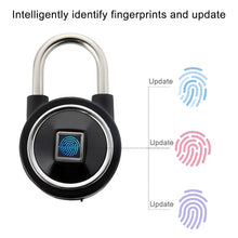 Load image into Gallery viewer, Waterproof Intelligent Bluetooth Fingerprint Padlock Remote Unlocking for iOS / Android, Fingerprint and Remote Padlock(Black), Fingerprint and Remote Padlock(Blue), Fingerprint and Remote Padlock(Silver)
