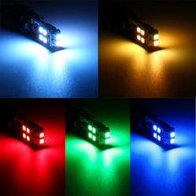 Load image into Gallery viewer, 2 PCS W5W 194 T10 Multi Colors 10 SMD 3535 LED Car Clearance Light Marker Light with Remote Control, DC 12V, 2 PCS SMD 3535