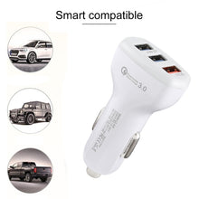 Load image into Gallery viewer, LZ-429 QC3.0 2.4A Three USB Ports Smart Quick Car Charger, LZ-429 White, LZ-429 Black