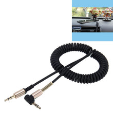 Load image into Gallery viewer, 3.5mm 3-pole Male to Male Plug Audio AUX Retractable Coiled Cable, Length: 1.5m, Length: 1.5m(Black), Length: 1.5m (Red)