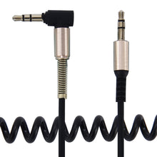 Load image into Gallery viewer, 3.5mm 3-pole Male to Male Plug Audio AUX Retractable Coiled Cable, Length: 1.5m, Length: 1.5m(Black), Length: 1.5m (Red)
