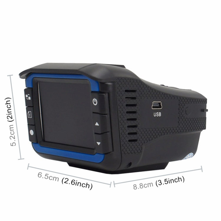 HD 720P 2.4 inch Video Camera Recorder DVR + Radar Detector, SQ Program, Support G-sensor / Night Vision, 2.4 inch