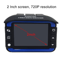 Load image into Gallery viewer, HD 720P 2.4 inch Video Camera Recorder DVR + Radar Detector, SQ Program, Support G-sensor / Night Vision, 2.4 inch