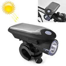Load image into Gallery viewer, 3W 240LM USB Solar Energy Motorcycle / Bicycle Front Light, Front Light Black, Front Light White