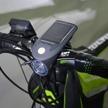 Load image into Gallery viewer, 3W 240LM USB Solar Energy Motorcycle / Bicycle Front Light, Front Light Black, Front Light White