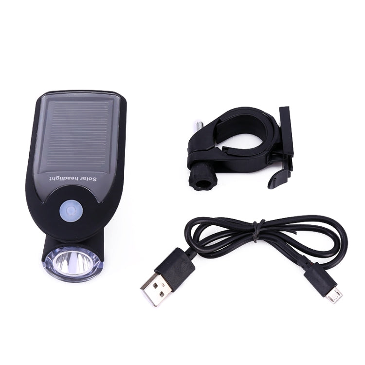 3W 240LM USB Solar Energy Motorcycle / Bicycle Front Light, Front Light Black, Front Light White