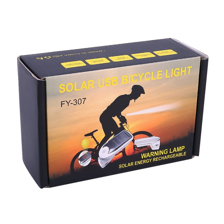 3W 240LM USB Solar Energy Motorcycle / Bicycle Front Light, Front Light Black, Front Light White
