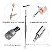 Load image into Gallery viewer, 7 in 1 Auto Repair Body Tool Kit PDR Dent Paintless Repair Tools Dent Puller T Bar Slide Hammer Reverse Hammer for Dent, 7 in 1