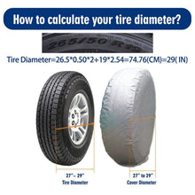 Load image into Gallery viewer, 4 PCS Car Auto Wheel Tire Covers, Suitable for The Tire up to 29 inch, 29 inch