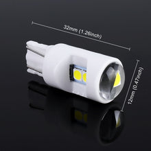 Load image into Gallery viewer, 2 PCS T10 / W5W / 194 DC 12V 1.2W 6LEDs SMD-3030 Car Reading Lamp Clearance Light, with Projector Lens Light