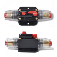 Load image into Gallery viewer, DC 12-24V Car Circuit Breaker Stereo Audio Fuse Holder Insurance 40A Fuse, 40A