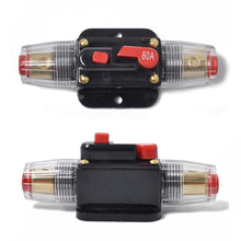 Load image into Gallery viewer, DC 12-24V Car Circuit Breaker Stereo Audio Fuse Holder Insurance 80A Fuse, 80A