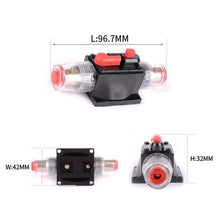 Load image into Gallery viewer, DC 12-24V Car Circuit Breaker Stereo Audio Fuse Holder Insurance 60A Fuse, 60A