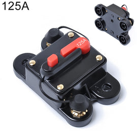 125A DC 12-24V Car Audio Stereo Circuit Breaker Automatic Reset Fuse Holder, 125A