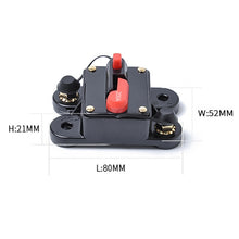 Load image into Gallery viewer, 200A DC 12-24V Car Audio Stereo Circuit Breaker Automatic Reset Fuse Holder, 200A