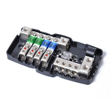 Load image into Gallery viewer, Car Audio Stereo Distribution Block Ground Mini ANL Fuse Block 4 Way Fuse Block 30A 60A 80Amp with LED, 4 Way Fuse Block