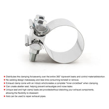 Load image into Gallery viewer, 3 inch Car Turbo Exhaust Downpipe Stainless Steel Lap Joint Band Clamp, 3 inch