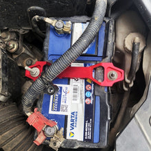 Load image into Gallery viewer, Universal Car Short Arch Stainless Steel Battery Tie Down Clamp Bracket, Size: 18.2 x 4.5 x 2cm, 18.2 x 4.5 x 2cm (Red), 18.2 x 4.5 x 2cm (Blue)