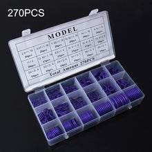 Load image into Gallery viewer, 270 PCS Car Auto Vehicle 18 Sizes Assortment Kit Air Conditioning HNBR Seal O-Ring Set, 270 PCS Green, 270 PCS Purple