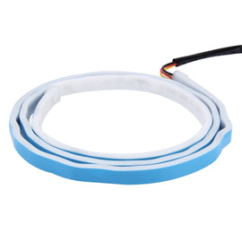 1.2m Car Auto Waterproof Universal Four Color Rear Flowing Light Tail Box Lights with Tail Light Controller, Ice Blue Light Driving Light, White Light Reversing Light, Red Light Brake Light, Yellow Light Turn Signal Light, LED Lamp Strip Tail Decoratio...