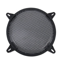 Load image into Gallery viewer, 8 inch Car Auto Metal Mesh Black Round Hole Subwoofer Loudspeaker Protective Cover Mask Kit with Fixed Holder, 8 Inch