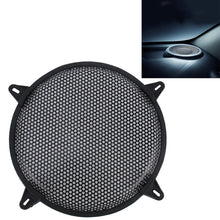 Load image into Gallery viewer, 12 inch Car Auto Metal Mesh Black Round Hole Subwoofer Loudspeaker Protective Cover Mask Kit with Fixed Holder, 12 Inch