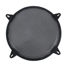 Load image into Gallery viewer, 12 inch Car Auto Metal Mesh Black Round Hole Subwoofer Loudspeaker Protective Cover Mask Kit with Fixed Holder, 12 Inch