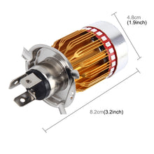 Load image into Gallery viewer, H4 9W 900 LM 6000K Static + Strobe Light Motorcycle Headlight Lamp with 3 COB White Light Lamps and Red Light+Pink Light+Blue Light LED Lamps, DC 12V, 9W 900LM