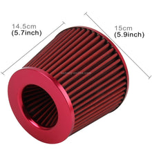 Load image into Gallery viewer, Universal Car Air Filter Mechanic Supercharger Car Car Filter Kits Air Intake Cool Filter, Size: 14.5*15cm(Red), Size: 14.5*15cm