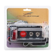 Load image into Gallery viewer, Racing Car Ignition Switch Panel Engine Start Start Push Button LED Racing Toggle Switch 12V Carbon Fiber Panel Multi-function Automatic Ignition Switch for Racing Cars, 12V